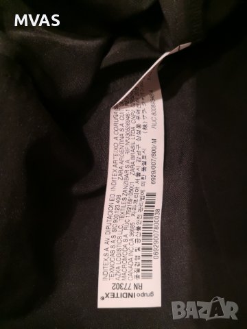 Нова - 55% къса черна рокля Zara на копчета с волани S размер , снимка 6 - Рокли - 40551667