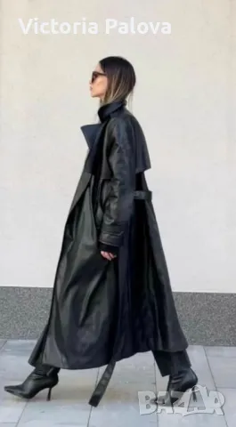 Luxury тренчкот  MAX MARA оригинал,агнешка кожа, снимка 16 - Палта, манта - 36412448