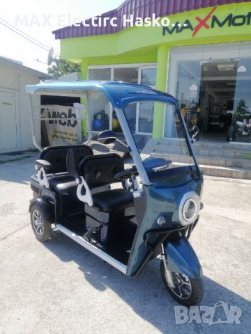 Електрическа триколка с таван MaxMotors 1500W/60V/20AH - BLUE, снимка 4 - Мотоциклети и мототехника - 38049478