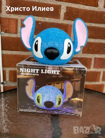 Стич синя настолна лампа Disney Stitch, снимка 5 - Настолни лампи - 49289580