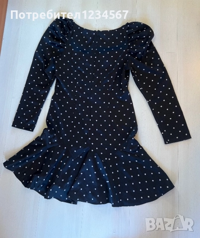 H&M дамска сатенена рокля с точки, снимка 5 - Рокли - 52774849