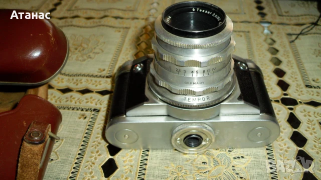 РЯДЪК НЕМСКИ ФОТОАПАРАТ - ALTIX с обектив Carl Zeiss Jena Tessar 2.8 / 50.и светкавица , снимка 6 - Фотоапарати - 50803770