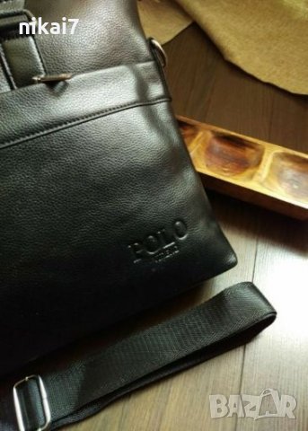 мъжка чанта кожена с презрамка/дръжки 3 отделения с цип А4 40/24/8, снимка 5 - Чанти - 28036183