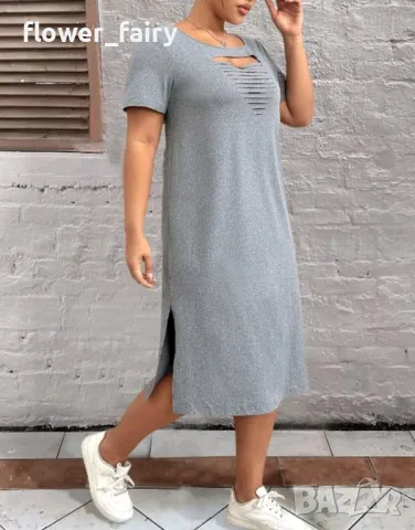 Нова сива рокля,размер 2-3хл , снимка 1