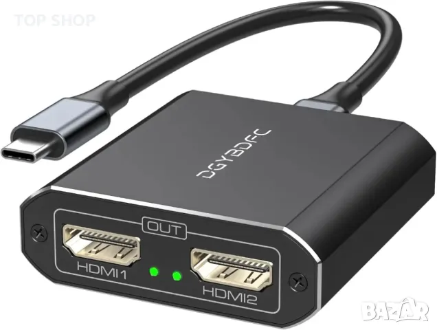 DGYBDFC USB C към двоен HDMI сплитер конвертор 4K@60Hz Type C към двоен HDMI адаптер