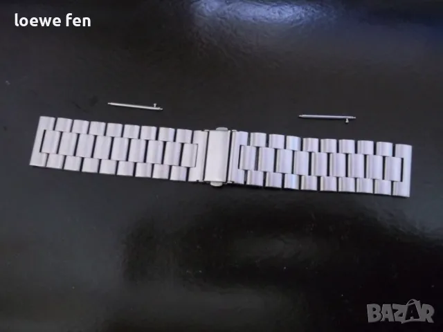 24 мм - Верижка за часовник масивна неръждаема стомана стоманена !, снимка 3 - Мъжки - 49340954