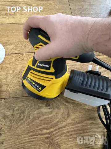 Орбитален шлайф Enventor, 350 W, 6000-13000 RPM, 6 скорости, с кутия за събиране на прах, 125 мм, снимка 10 - Гедорета - 49500424