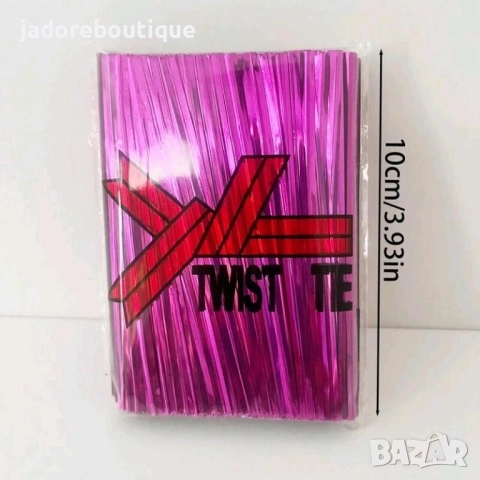 100 бр Фолиеви телчета за затваряне на торбички/ пликчета, снимка 3 - Други - 46063044