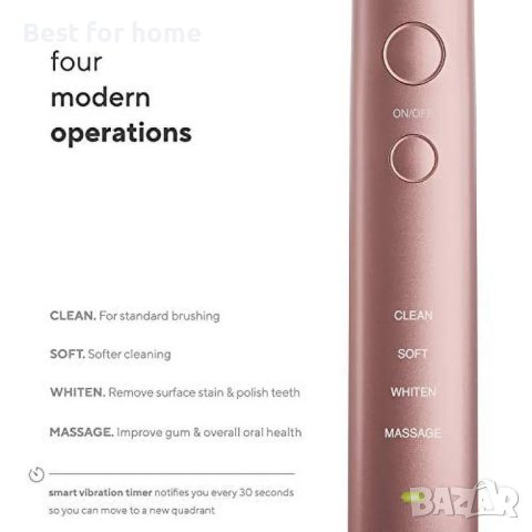 Електрическа четка за зъби Ultra Whitening от серията AquaSonic VIBE - 8 глави,Sonic 40 000 VPM, снимка 6 - Други - 43687715