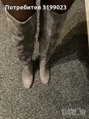 Дамски велурени чизми, снимка 2 - Дамски ботуши - 35174428