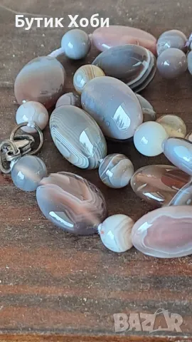 Гердан от естествен ахат ,,Ботсвана,,, снимка 8 - Антикварни и старинни предмети - 49618671