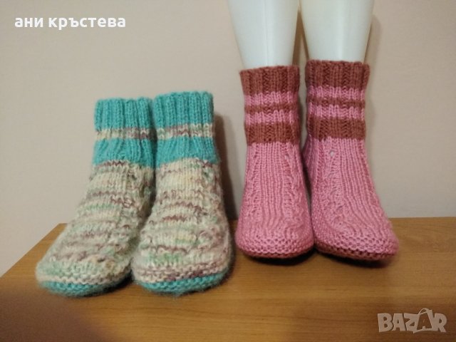 Топли и удобни ръчно изработени терлички , снимка 3 - Други - 43155207