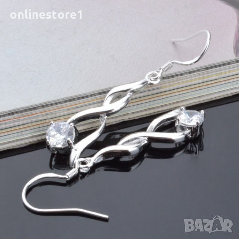 Сребърни Обеци - Фиеста - 925 печат сребро BH322, снимка 9 - Обеци - 28839830