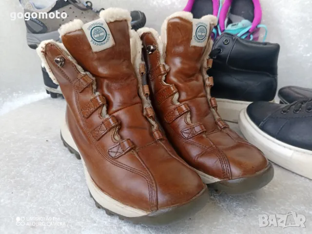 Водоустойчиви, КАТО НОВИ боти SNOW BOOTS TIMBERLAND® оригинал​, 37 - 38, 100% ЕСТЕСТЕСТВЕНА КОЖА, снимка 10 - Други - 49981981