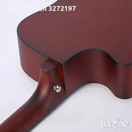 Комплект акустична китара, панел от липа с матово покритие, 18 прага, ABS гайка, включва чанта и др., снимка 10 - Китари - 49194246