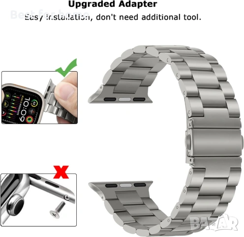 Каишка Tasikar, съвместима с Apple Watch, 49 мм, 45 мм, 44 мм, 42 мм, снимка 4 - Смарт гривни - 53406002