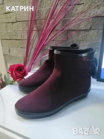 Страхотни дамски боти в бордо, снимка 3 - Дамски боти - 34881210