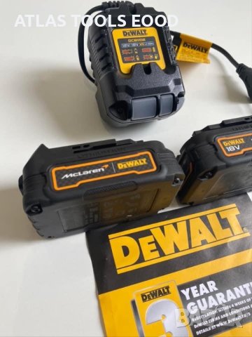 Комплект Батерии със зарядно устройство DeWALT DCB1102E2G McLaren 18V Li-Ion , снимка 3 - Други инструменти - 44033193