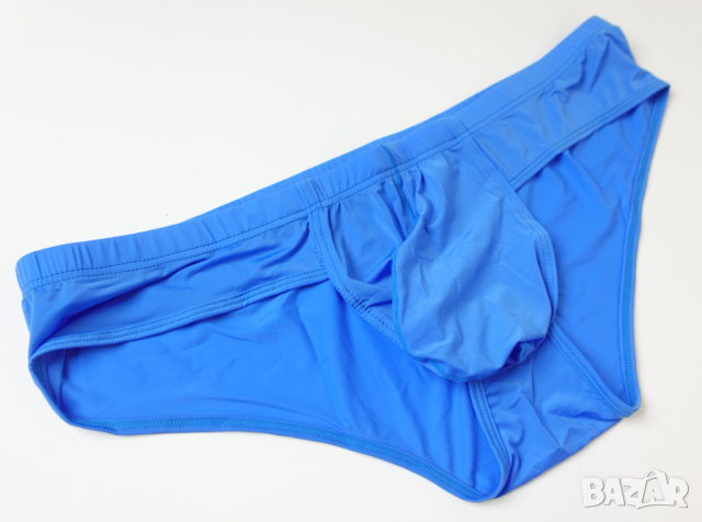 2XL/3XL сини мъжки слипове, тънка материя с ликра, снимка 9 - Бельо - 44867709