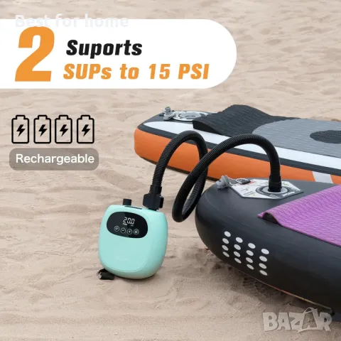 dwndpump Акумулаторна, двустепенна ,електрическа SUP помпа, снимка 3 - Друга електроника - 50218687