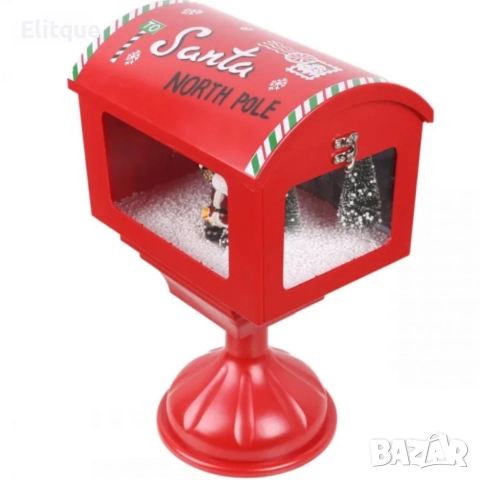 Музикална пощенска кутия „Santa North Pole“ с ефект на падащ сняг, снимка 7 - Други - 52739609