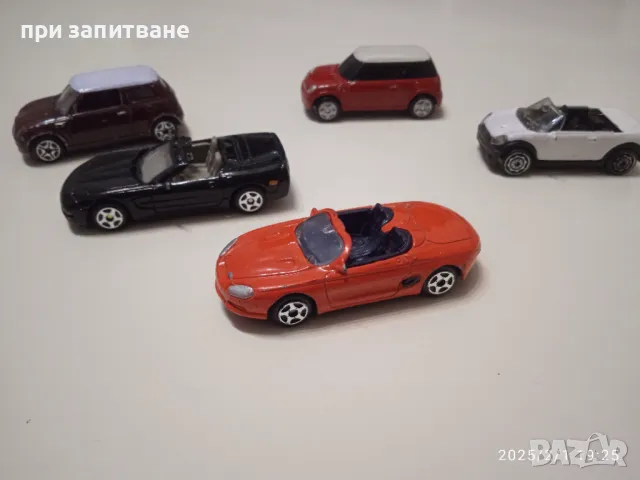 5 бр. метални колички китайски, Corvette, Mustang, Mini Cooper 1/64, снимка 2 - Колекции - 48922084