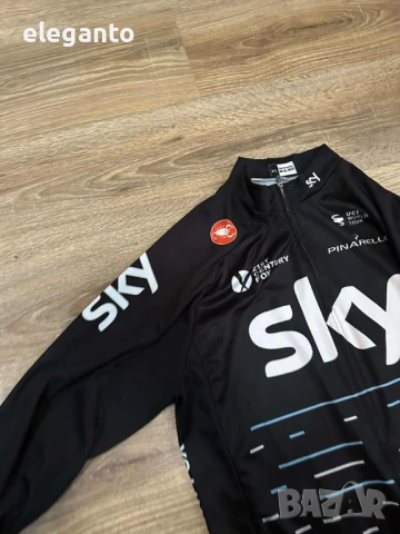 Мъжко ВЕЛО МТБ Джърси CASTELLI Team Sky UV50+  Long sleeve , L/XL размер , снимка 5 - Спортни дрехи, екипи - 50850121