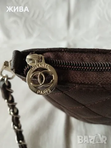 Кафява дамска чанта през рамо, снимка 4 - Чанти - 48021793