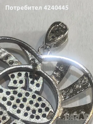 Висулка с циркони, снимка 4 - Колиета, медальони, синджири - 50231520