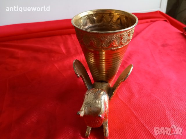 Стара ПЕРСИЙСКА Ритонна Чаша с Позлата , РИТОН, снимка 3 - Антикварни и старинни предмети - 43757730