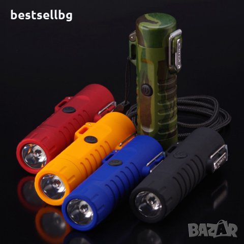 Електронна запалка ток плазмена волтова дъга зареждаща се USB zippo цигари къмпинг подарък фенер лов, снимка 5 - Запалки - 25399414