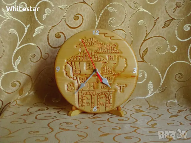 Дърворезбовани авторски часовници, снимка 2 - Декорация за дома - 47559742