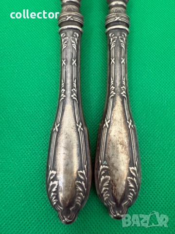 Сребърни прибори за салата със Сло**ва кост. №7507, снимка 6 - Антикварни и старинни предмети - 52084388