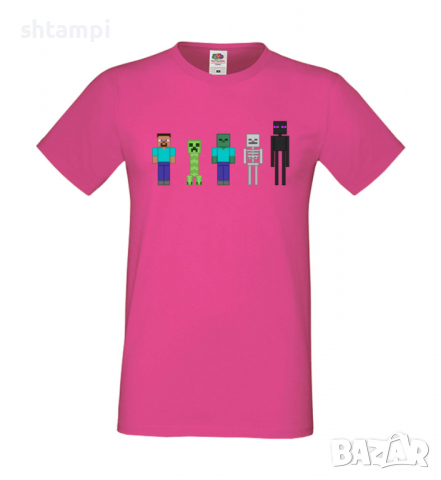 Мъжка тениска майнкрафт Minecraft 7,Minecraft,Игра,Забавление,подарък,Изненада,Рожден Ден., снимка 9 - Тениски - 36496334