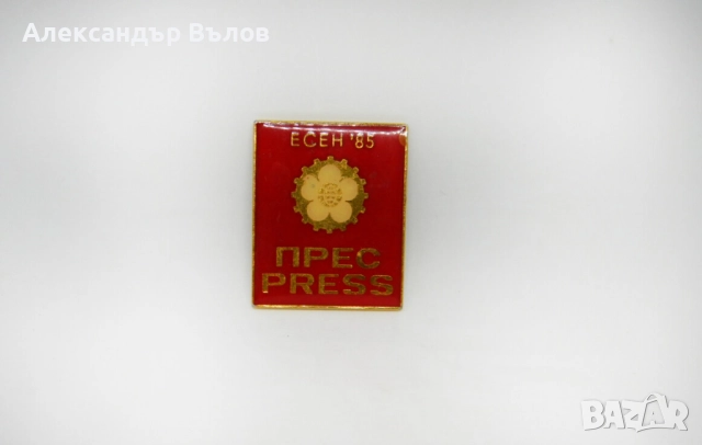 Уникат Преса Пропуск Панаир Пловдив Значка Стара 1985 Журналисти Есен, снимка 2 - Антикварни и старинни предмети - 51693115