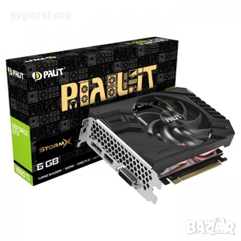 Видео карта PALIT GTX1660TI, STORMX 6GB, SS300503, снимка 1 - Видеокарти - 38743590