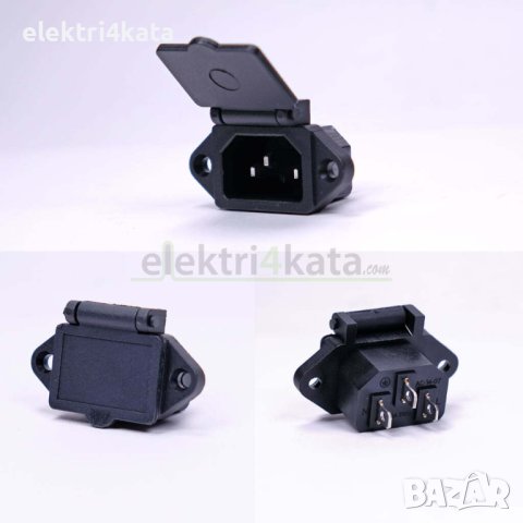 Захранващ конектор IEC 320 C14 Male (водоустойчив)