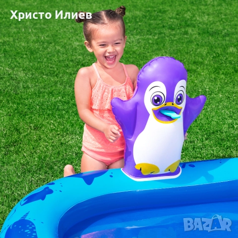 Надуваем детски басейн Bestway с животни 134 x 131 x 73 см, снимка 8 - Басейни и аксесоари - 51906772