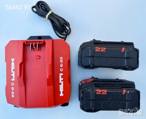 Hilti AG 6D-22 Nuron - Безчетков ъглошлайф с SensTech 2x22V 5.10Ah, снимка 7 - Други инструменти - 48396781