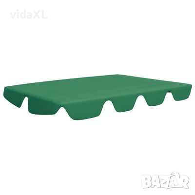 vidaXL Резервен сенник за градинска люлка, зелен, 188/168x145/110 см(SKU:312088