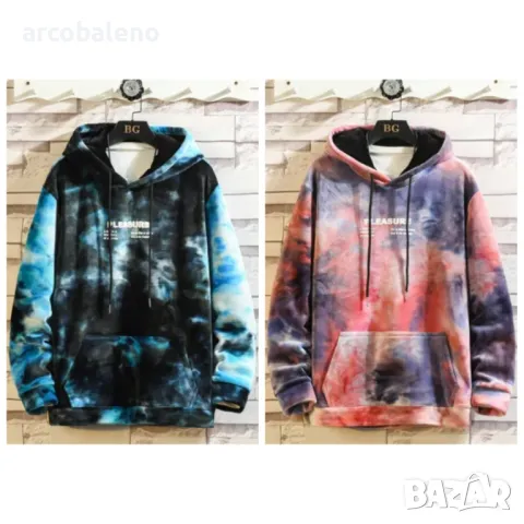 Модерен мъжки реверсивен суичър с подплата, 2цвята 