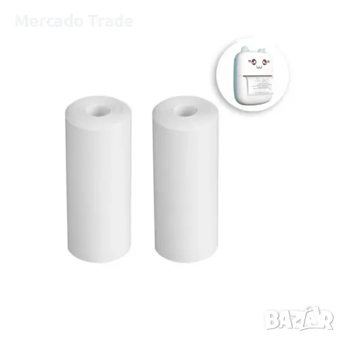 Термохартия за мини принтер Mercado Trade, 4бр., Бял, снимка 3 - Принтери, копири, скенери - 48481784