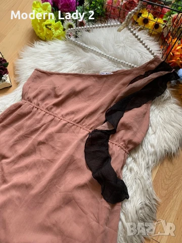 Рокля пепел от рози Веро Мода, снимка 2 - Рокли - 50986342