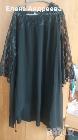 Нова, черна и  елегантна макси рокля .