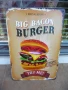 Метална табела храна big burger бургер fast food вкусни бекоn Опитай, снимка 1