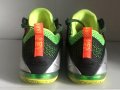 Nike LeBron 12 Low Remix Sneaker sz 10 Black/Metallic Silver-Green 724557-003, снимка 4