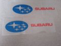 Качествен винилов цветен стикер лепенка с емблема и надпис Subaru