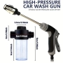 Пистолет със високо налягане за измиване на автомобили — с дълга дръжка и регулируема дю, снимка 4