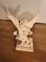 Старинна италианска скулптура Фаро  Архангел Михаил с копие и огнен меч, с които пронизва Дявола - п, снимка 2
