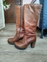 Кафяви ботуши естествена кожа, 38 номер, снимка 1
